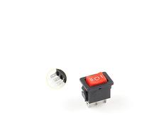 Rocker Switch 5 PCS/Lot KCD1 21X15mm 3Pin Boat Car Rocker Switch 6A/250VAC 10A/125VAC Red Yellow Green Blue Power Button Switch with Light Switch (Color : Red On-off-on, Size : 5 PCS)