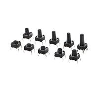 Rocker Switch 50PCS 6x6mm Panel PCB 6X6X5/4.3/6/7/8/9/10/12MM Tact Push Button 12V 4PIN DIP Micro for TV/Toys/Home(6x6x5mm)