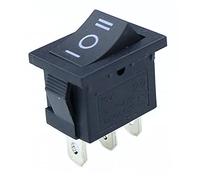 Rocker Switch 5PCS KCD1 Mini Black 3 Pin / 6 pin On/Off/On AC 6A/250V10A/125V(3 Pin on - Off - on,10PCS)