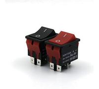 Rocker Switch 5Pcs LR-210 RED/Black High Current IP55 4Pin ON-Off 2Position 20A DPST Boat for Welding Machine(5pcs Red)