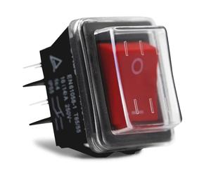 Rocker switch AN01-1, 2-pole, 230V, IP55; identical to KEDU HY12-9-7