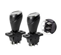 Rocker Switch for Children's Bumper Cars - 12V Forward/Reverse Joystick with 360° Automatic Reset, 10A 125V On-Off Toggle, Quick Connect Terminal, Black Plastic (Pack of 2)