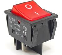 Rocker Switch for Numatic 'Henry' Hoover Vacuum Cleaner Power Switch Button Replacement 30A Welder Welding Machine Boat Type ON/OFF Red Power Switch With Light 4 Pin Rocker Turn
