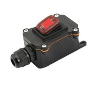 Rocker Switch Inline Power Cord 110V-220V 12V-24V Marine On Off Waterproof IP67 Junction Box 20A High Current Connetor Outdoor(A 110V-220V)