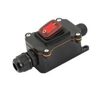Rocker Switch Inline Power Cord 110V-220V 12V-24V Marine On Off Waterproof IP67 Junction Box 20A High Current Connetor Outdoor(B 12v-24v)
