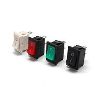 Rocker Switch KCD1-101 MRS-101 2 pins on Off Snap-in Rocker Switch Mini Switch 21x15mm 6A250VAC 10A 125VAC(Nero)