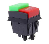 Rocker Switch WF03-C1 KCD4 Start Stop Control Button, Double Button Red Green, 1NO 1NC SPDT for Machinery and Equipment