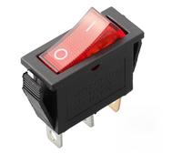 Rocker Switch with Indicator Light, 3 Pin KCD3 Latching ON/Off for Car Boat Motorcycle, AC 250V 16A 125V 20A, Red Green Blue Yellow