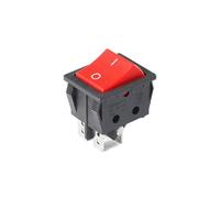 Rocker Switches 250VAC Red Green Black Blue LED Light 4P 6P 2Gears White Socket 30A Silver Switch Power Button Cap IDGTTLDF(Red LED 4P)