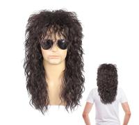 Rocker Wig - Rocker Mullet Wig | Rocking Dude Wig | 60's 70's 80's Halloween Costume Disco Wig Accessories For Halloween Carnival