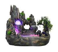 Rockery Flowing Water Fountain Ornaments with Fish Pond Design - Perfect for Living Room, Office, and Indoor Landscaping
