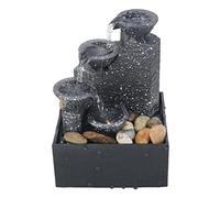 Rockery Indoor Fountain Waterfall Desktop Water Sound Meter Office Ornaments Home Decoration (Color : As shown, Size : One size)