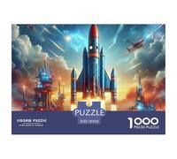 Rocket 1000 Piece Jigsaw Puzzle for AdultsSpace Universe Jigsaw Great Gift Fun Activity for Home Colourful Challenging & Brainteasing PuzzlesPuzzle Game for The Whole for Women Gifts for Men70x50cm
