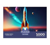 Rocket 1000 Piece Jigsaw Space Universe Puzzles for Adults And Kids Age 12 Years Up Challenging & Brainteasing Puzzle Game for The Whole for Women Gifts for Men52x38cm/1000pcs