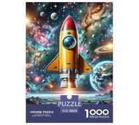 Rocket 1000 Puzzles Adults Puzzle Adults Puzzle Gifts Birthday Science Fiction Style Home Decoration Decompression 38x26cm/1000pcs