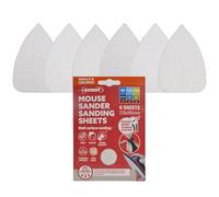 Rocket 6pk Mouse Sanding Sheets - Triangle Pads 135mm x 95mm - Sandpaper for Wood, Plaster, Paint, Lacquer & Fibre Glass - 80/120/240 Grit Mouse Sanders