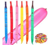 Rocket Balloons, Modelling Balloons for Kids, 100-Pack Assorted Colors, Long Balloon for Tying, 13cm, Ideal for Party Decorations, Balloon Animal Kits, and Fun Activities