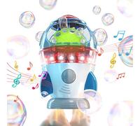 Rocket Bubble Machine Automatic with Lights & Music for Kids Toddlers