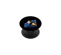 Rocket Cat Blasting Off Above Earth Funny Kitten Design PopSockets Adhesive PopGrip