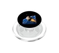 Rocket Cat Blasting Off Above Earth Funny Kitten Design PopSockets PopGrip for MagSafe