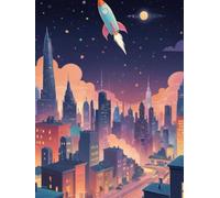 Rocket City: Graph Paper Notebook