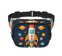 Rocket Clipart Space Ship Fanny Pack Fashion Belt Bag Lightweight Waist Pouch With Adjustable Strap Crossbody Bags For Women Travel Sports Running
