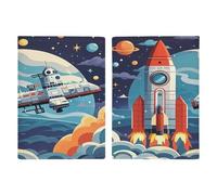 Rocket Clipart Space Ship Passport Holder Personalized Passport Wallet for Women Men Travel Document Organizer Holder