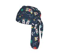 rocket clipart space ship Printed Mesh Cycling Bandana, Adjustable Sweat Wicking Skull Cap, for Motorcycle Sport Gear