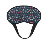 Rocket Clipart Space Ship Sleep Mask,Blackout Eye Mask Adjustable Eye Cups,Sleeping Mask for Light Sleepers, Travelers