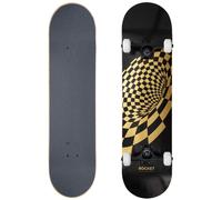 ROCKET Complete Skateboard - Twisted Foil Gold 7.5 " x 31" Beginners