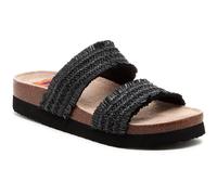 Rocket Dog Aruba Raffia Textile Womens Black Sandals - Size UK 4