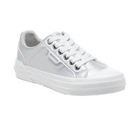 Rocket Dog Cheery Low Cut Trainers with Logo, Silver, Size 3 UK