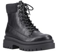 Rocket Dog Danie Faux Leather Womens Black Heeled Mid Calf Boots - Size UK 7