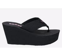 Rocket Dog Womens/Ladies Diver Webbing Slip On Wedge Sandals (5 UK) (Black)