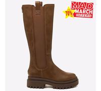 Rocket Dog Womens Drea Chunky Knee High Chelsea Boots Brown 4
