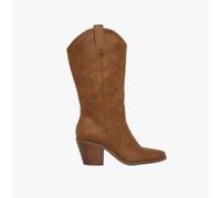 Rocket Dog Feria Womens Faux Leather Pull-On Walnut Cowboy & Western Boots