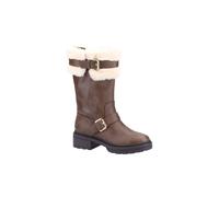 New Womens Rocket Dog Igloo Faux Fur Strap Boots Brown Size UK 6