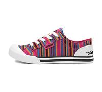 Rocket Dog Jazzin Aloe Womens Multi Stripe Canvas - Size 3 UK - Multicolour