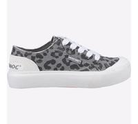 Rocket Dog Womens Jazzin Leopard Plimsolls Trainers Grey