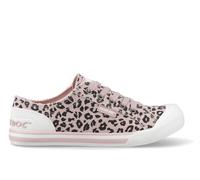 Rocket Dog Women's Trainers Jazzin Leon Cotton Light Pink Leopard Print UK 6