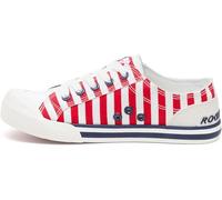 Rocket Dog Jazzin Spangle Cotton Women's Red/Navy Trainers - UK 7