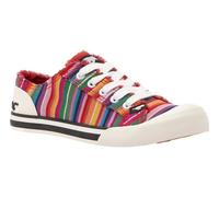 Rocket Dog Jazzin Womens Eden Stripe Casual Lace Up Canvas Pumps Shoes Trainers