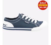 Rocket Dog Jazzin Canvas Navy Canvas Ladies Summer Jersey Cotton