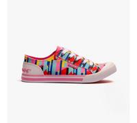 Rocket Dog JAZZINVA Womens Comfort Casual Lace-Up Trainers-Pink Multi
