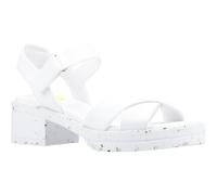 Womens Rocket Dog Luca RECYCLED Cushioned Block Heeled Sandal White, Black