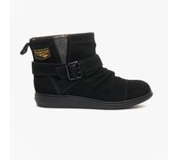 Rocket Dog Womens/Ladies Mint Suede Fabric Loop Pull on Ankle Boots - Black Leather - Size 4 (UK Shoe)