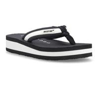 Rocket Dog Monica Nylon PU Textile Women's Black/Off White Flip Flops - UK 6