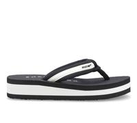 Rocket Dog Monica Nylon PU Textile Women's Black/Off White Flip Flops - UK 5