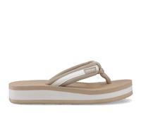 Rocket Dog Monica Nylon PU Textile Women's Tan/Off White Flip Flops - UK 8