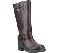 Rocket Dog Nash Faux Leather WoMens Brown Heeled Knee High Boots - Size UK 7